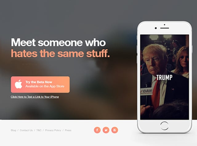 hater a brand new dating app matches you with people who can t stand the very same things you can t stand hater a brand new dating app matches you with people who can t stand the very same things you can t stand
