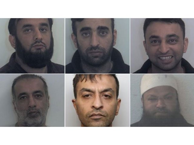 five men were found guilty today clockwise from top left tayab dad nasar dad basharat dad matloob hussain and mohammed sadiq amjad ali pleaded guilty in february