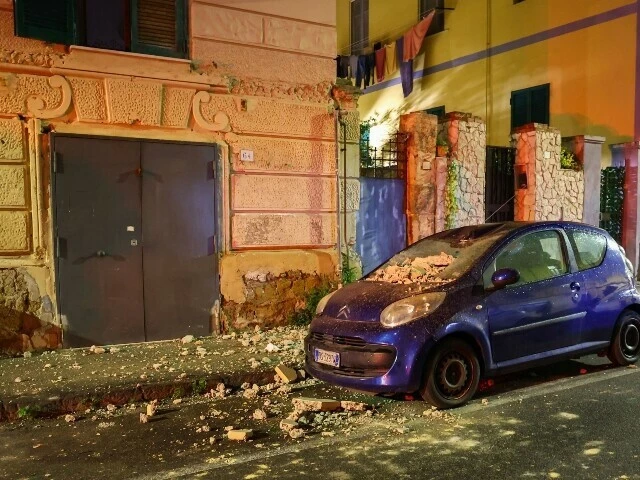 a damaged car is seen in the street after an overnight earthquake jolted naples in southern italy on march 13 2025 photo reuters a damaged car is seen in the street after an overnight earthquake jolted naples in southern italy on march 13 2025 photo reuters
