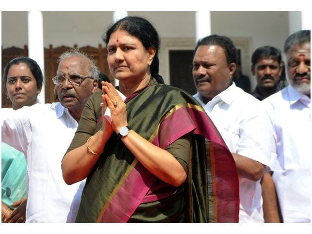 vk sasikala greets supporters as she visited the all india anna dravida munnetra kazhagam aiadmk headquarters in chennai on december 31 photo afp vk sasikala greets supporters as she visited the all india anna dravida munnetra kazhagam aiadmk headquarters in chennai on december 31 photo afp
