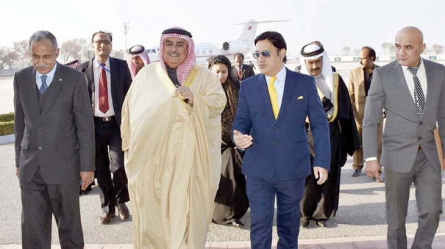 bahraini foreign minister shaikh khalid bin ahmed al khalifa being received by ambassador of pakistan javed malik additional foreign secretary and senior officials upon his arrival in islamabad photo pid bahraini foreign minister shaikh khalid bin ahmed al khalifa being received by ambassador of pakistan javed malik additional foreign secretary and senior officials upon his arrival in islamabad photo pid