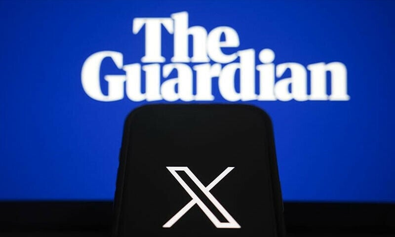 an image featuring the logos of british newspaper the guardian and social media platform x photo anadolu agency