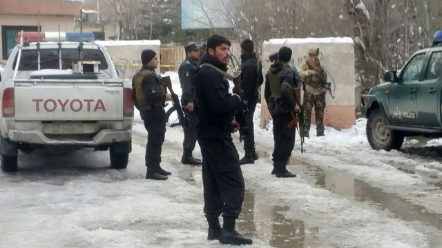 afghan policemen keep watch at the site of a bomb blast in kabul afghanistan february 7 2017 photo reuters afghan policemen keep watch at the site of a bomb blast in kabul afghanistan february 7 2017 photo reuters