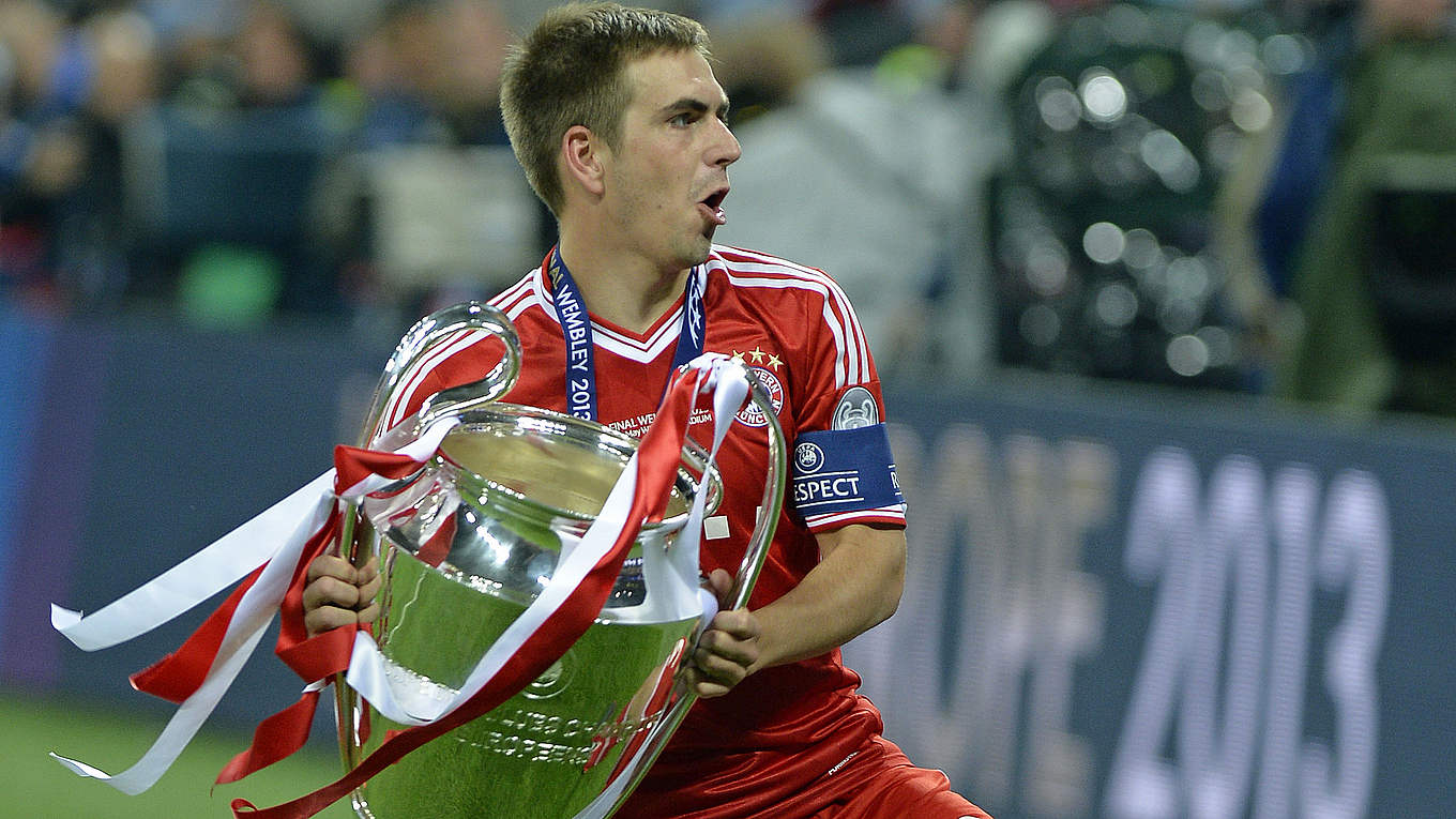 lahm skippered bayern to their 2013 champions league victory at wembley photo afp