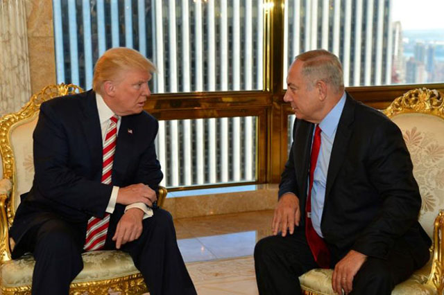 israeli prime minister benjamin netanyahu r speaks to republican u s presidential candidate donald trump during their meeting in new york september 25 2016 photo reuters