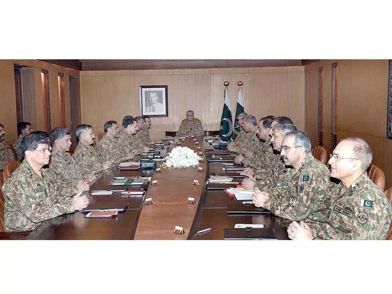gen qamar javed bajwa presides over the corps commanders meeting photo app gen qamar javed bajwa presides over the corps commanders meeting photo app