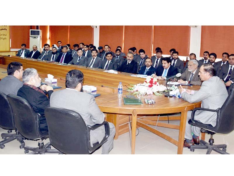 nab chairman chairs a meeting of the bureau in peshawar photo inp