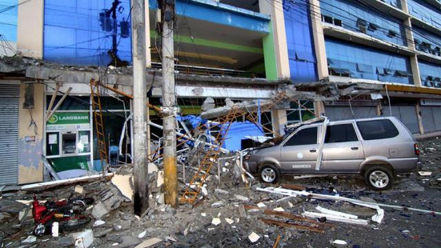 a damaged school building after an overnight earthquake struck in surigao city in the southern philippines on feb 10 2017 photo afp a damaged school building after an overnight earthquake struck in surigao city in the southern philippines on feb 10 2017 photo afp