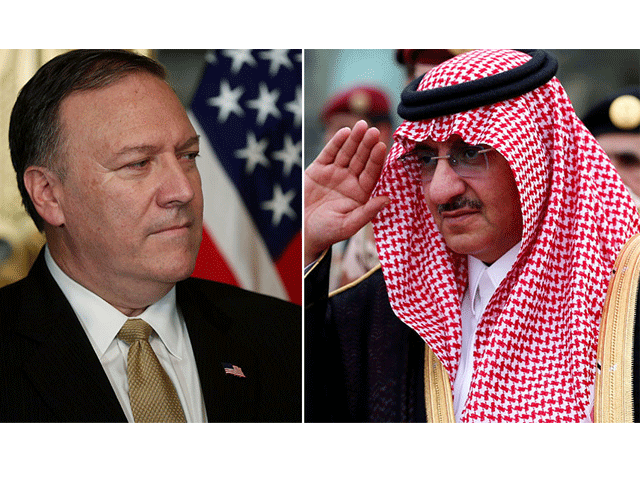 mike pompeo and saudi crown prince mohammed bin nayef photo reuters