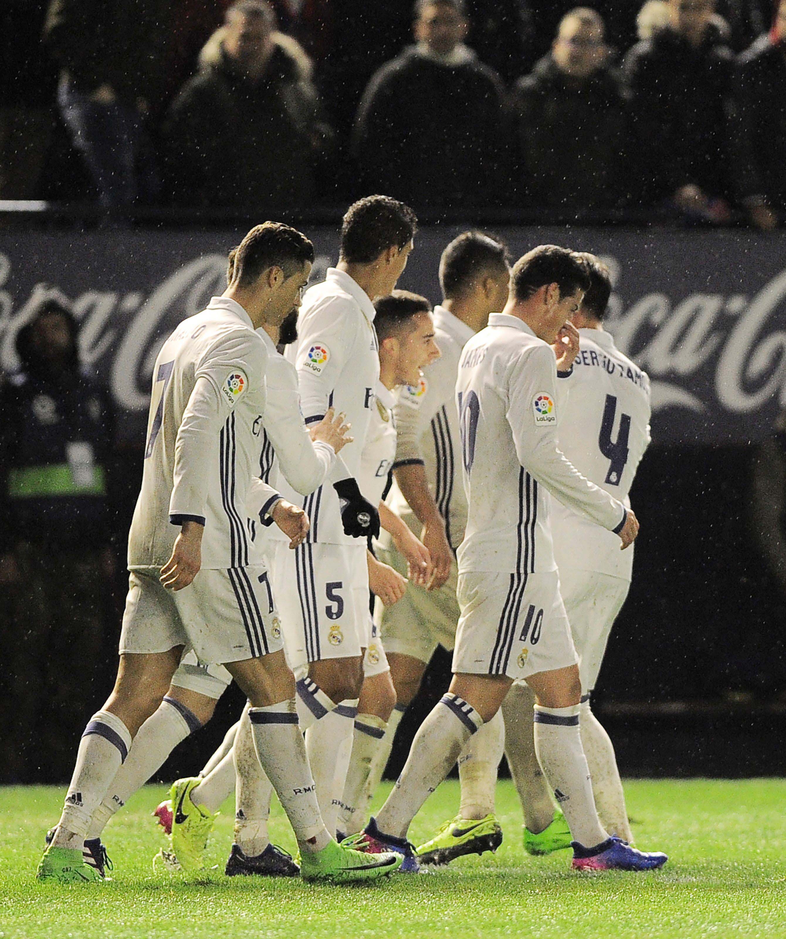 real were pushed to their very limits in their 3 1 win over osasuna despite it being the clash between la liga s top and bottom sides photo afp