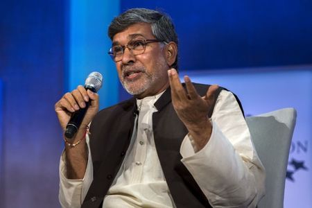 kailash satyarthi 2014 nobel peace prize laureate takes part in a panel during the clinton global initiative 039 s annual meeting in new york september 27 2015 photo reuters