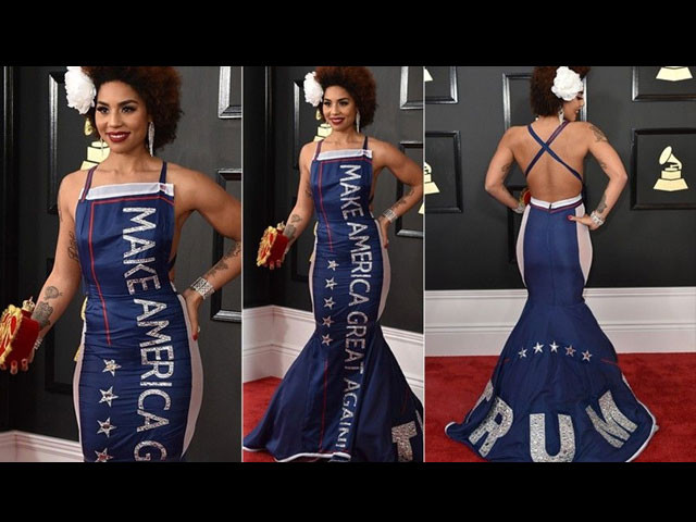 joy villa caught everyone 039 s attention with a trump gown photo fox 5