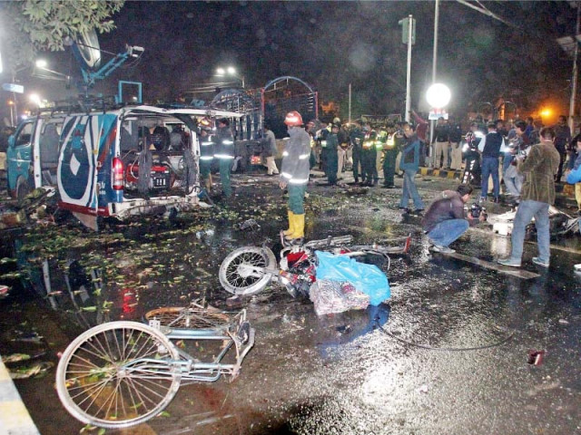rescuers and police clear the site after the blast photo abid nawaz express rescuers and police clear the site after the blast photo abid nawaz express