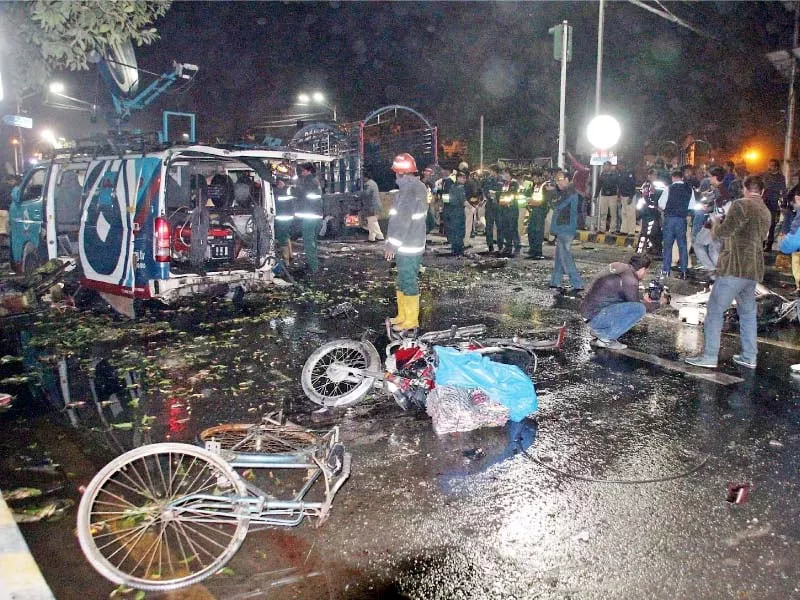 rescuers and police clear the site after the blast photo abid nawaz express rescuers and police clear the site after the blast photo abid nawaz express
