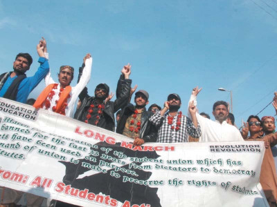 fight for rights students march from kotri to karachi for revival of unions