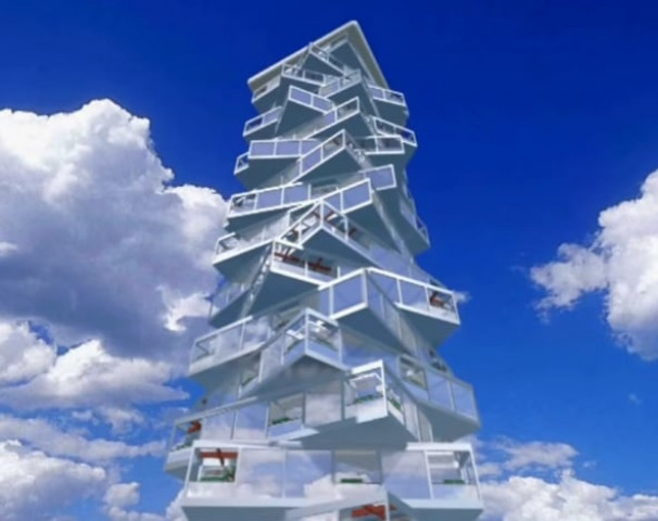the surplus energy from the turbines and solar panels is planned to produce enough electricity to power five other similarly sized buildings screengrab the surplus energy from the turbines and solar panels is planned to produce enough electricity to power five other similarly sized buildings screengrab