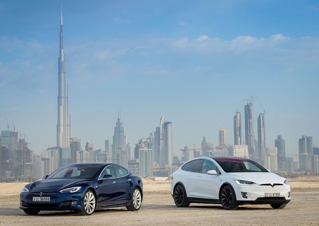 the agreement comes as tesla began selling its electric cars in dubai marking its first foray into the middle east photo courtesy twitter com dxbmediaoffice