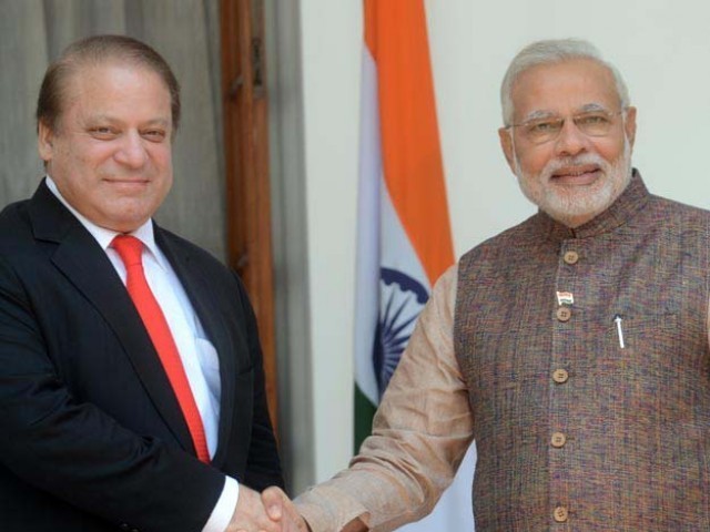 prime minister nawaz sharif with his indian counterpart narendar modi photo afp