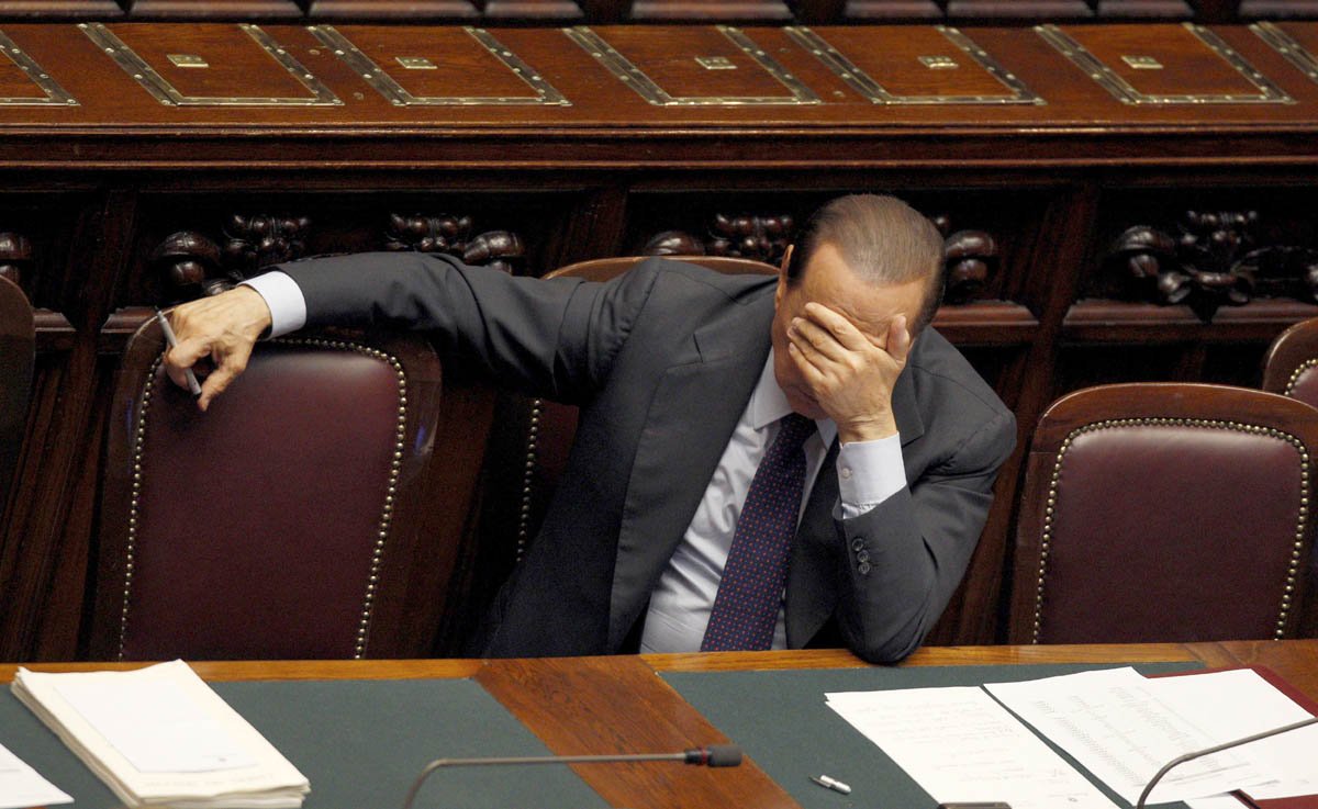 italy 039 s prime minister silvio berlusconi reacts during a debate in the upper house of parliament in rome september 29 2010 photo reuters