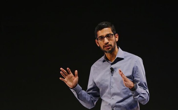 google ceo sundar pichai gestures as he addresses a news conference in new delhi india december 16 2015 photo reuters
