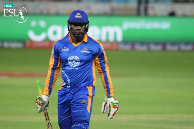 under the spotlight gayle hasn t been performing well in the ongoing psl and the left handed opener would be looking to return to form against his former team photo courtesy psl under the spotlight gayle hasn t been performing well in the ongoing psl and the left handed opener would be looking to return to form against his former team photo courtesy psl