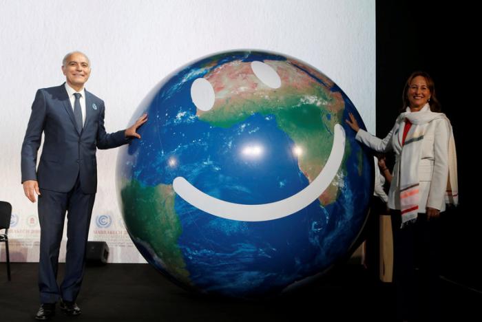 moroccan foreign minister and cop22 president salaheddine mezouar l and french minister for environment segolene royal launch the opening of the un climate change conference 2016 cop22 in marrakech morocco photo reuters