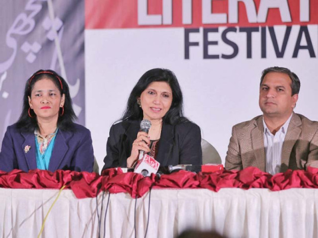 lok virsa executive director addresses a press conference on the festival on thursday photo express