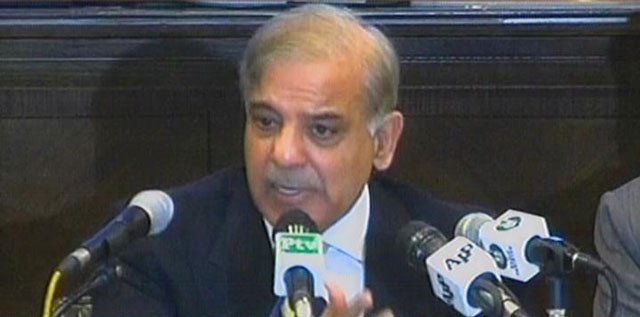 punjab chief minister shahbaz sharif addressing a press conference in lahore on friday february 17 2017 screengrab