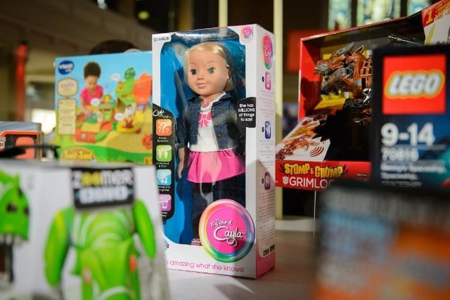 the talking doll quot my friend cayla quot is displayed at the dreamtoys toy fair in central london on november 5 2014 the event sees manufacturers of the predicted christmas bestsellers showcase their products in the run up to the festive season photo afp the talking doll quot my friend cayla quot is displayed at the dreamtoys toy fair in central london on november 5 2014 the event sees manufacturers of the predicted christmas bestsellers showcase their products in the run up to the festive season photo afp
