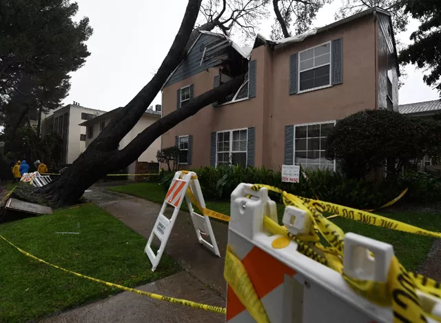 one of the strongest storms in years pounded california downing power lines and trees causing flight delays and forcing the evacuation of several hundred people photo afp one of the strongest storms in years pounded california downing power lines and trees causing flight delays and forcing the evacuation of several hundred people photo afp