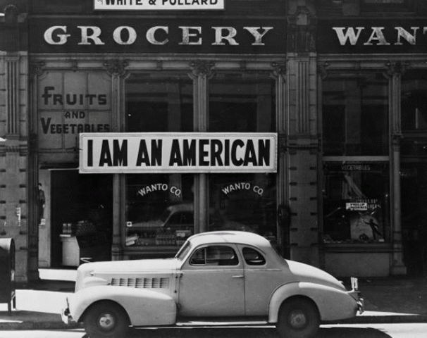 a large sign reading 039 i am an american 039 placed in the window of a store at 13th and franklin streets on december 8 the day after pearl harbor is pictured in oakland california in this march 1942 handout photo photo reuters a large sign reading 039 i am an american 039 placed in the window of a store at 13th and franklin streets on december 8 the day after pearl harbor is pictured in oakland california in this march 1942 handout photo photo reuters