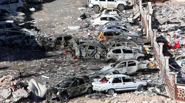damaged cars are seen after friday 039 s explosion outside a housing complex in the southeastern turkish town of viransehir in sanliurfa province turkey near the border with syria february 18 2017 photo reuters damaged cars are seen after friday 039 s explosion outside a housing complex in the southeastern turkish town of viransehir in sanliurfa province turkey near the border with syria february 18 2017 photo reuters
