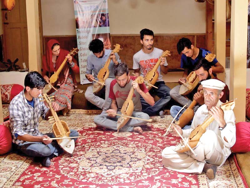 artists practise folk music at bulbulik heritage centre photo express