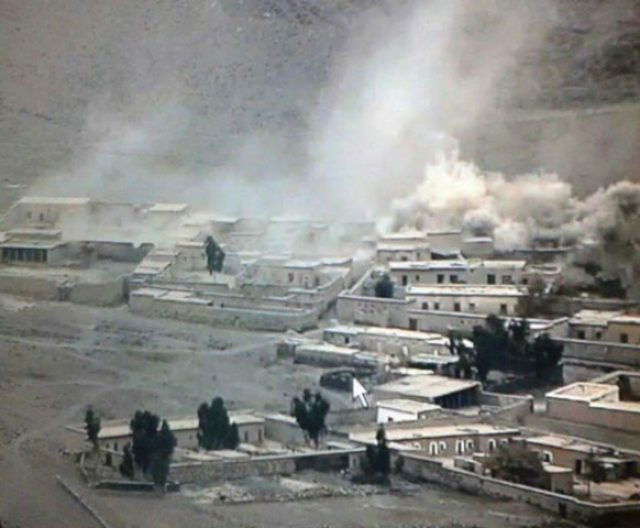 photo shows military shelling on terror hideouts inside afghanistan photo express photo shows military shelling on terror hideouts inside afghanistan photo express