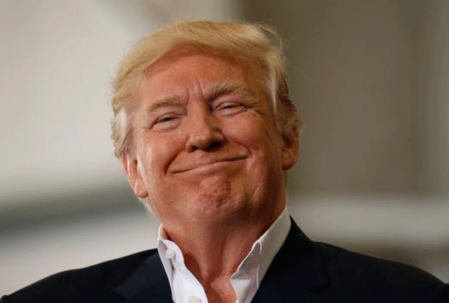 us president donald trump smiles a as he holds a quot make america great again quot rally at orlando melbourne international kevin lamarque february 18 2017 photo reuters