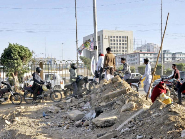 the sindh high court is hearing a petition regarding the awarding of the contract for the construction of university road to an unqualified private contractor photo file