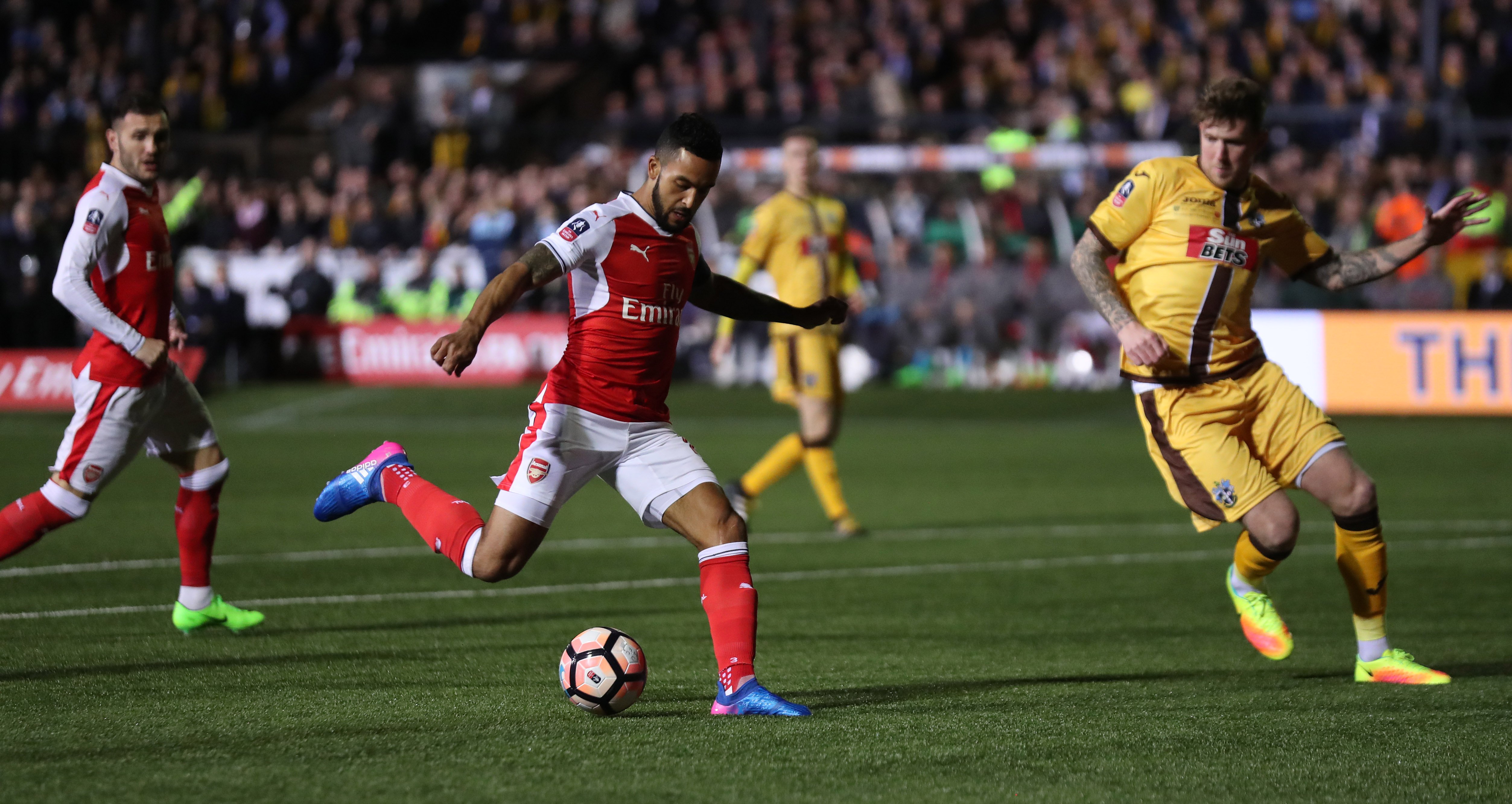 theo walcott scored 100th goal for club as gunners claimed 2 0 victory photo reuters