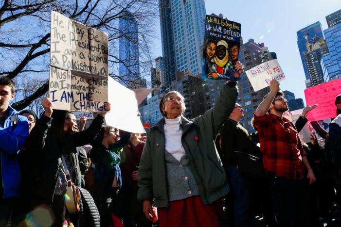 people take part in an quot not my president 039 s day quot rally in manhattan new york u s february 20 2017 photo reuters