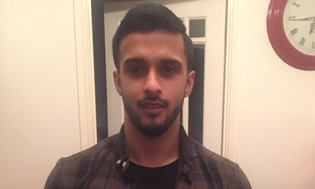 juhel miah was escorted from the aircraft by security personnel picture wales news service juhel miah was escorted from the aircraft by security personnel picture wales news service