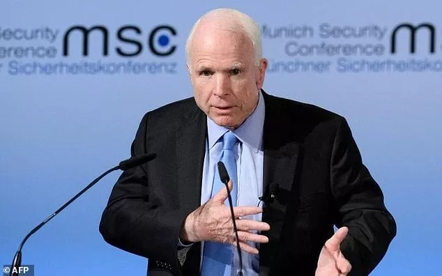us senator john mccain speaks on the first day of the 53rd munich security conference msc at the bayerischer hof hotel in munich southern germany on february 17 2017 photo afp us senator john mccain speaks on the first day of the 53rd munich security conference msc at the bayerischer hof hotel in munich southern germany on february 17 2017 photo afp