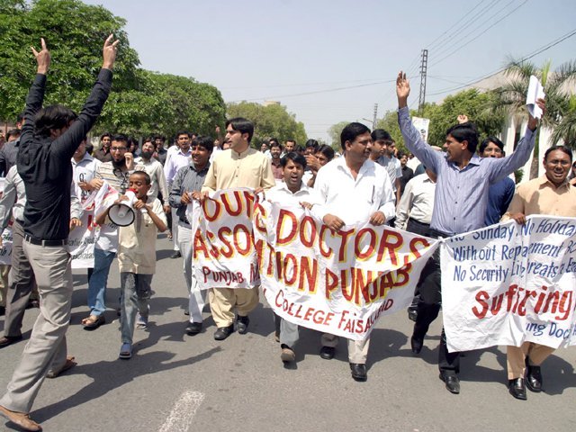 file photo of young doctors protesting photo inp file