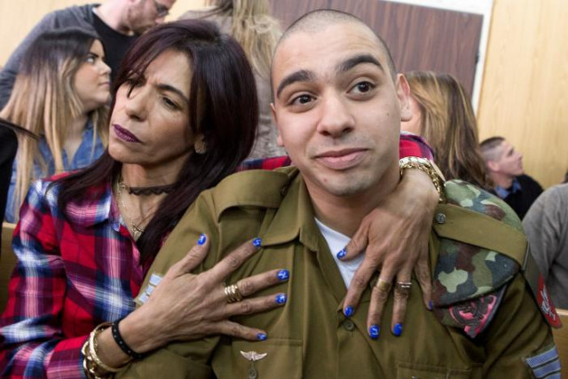 israeli soldier elor azaria is embraced by his mother at the start of is sentencing hearing at a military court in tel aviv israel february 21 2017 photo reuters israeli soldier elor azaria is embraced by his mother at the start of is sentencing hearing at a military court in tel aviv israel february 21 2017 photo reuters