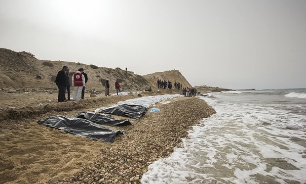 the red crescent published pictures of the bodies laid out in white and black body bags along the beach photo the red crescent