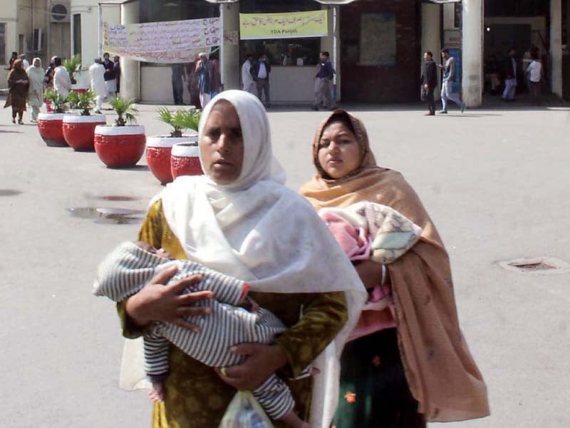 women leave the hospital with their babies after doctors went on strike photo express