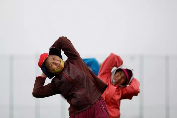 elderly residents exercise on the island of yeonpyeong which lies in the yellow sea south korea april 9 2014 photo reuters elderly residents exercise on the island of yeonpyeong which lies in the yellow sea south korea april 9 2014 photo reuters