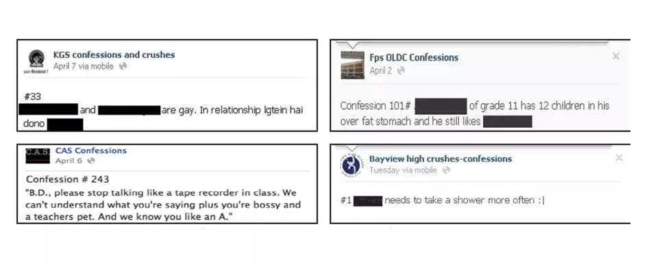 next level bullying facebook confessions pages have made life miserable for several students as their whole names appear on the pages for everyone to see photos facebook next level bullying facebook confessions pages have made life miserable for several students as their whole names appear on the pages for everyone to see photos facebook