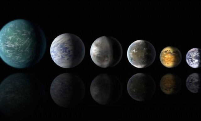 a picture of earth and artist 039 s interpretations of several exoplanets that could be like our own from left artist 039 s impressions of kepler 22b kepler 69c kepler 452b kepler 62f and kepler 186f a picture of earth is at far right photo nasa