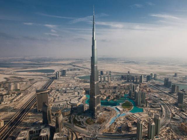 an aerial view of burj khalifa in uae photo reuters