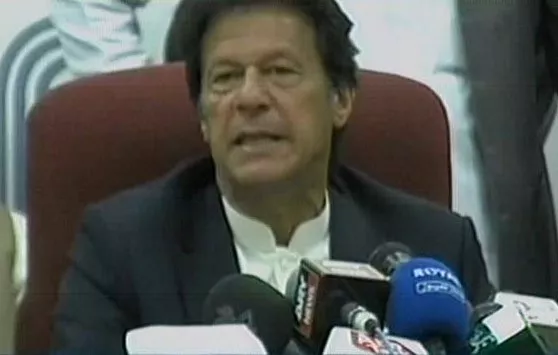 pakistan tehreek e insaf pti chairman imran khan addressing a press conference in islamabad on february 23 2017 express news screen grab pakistan tehreek e insaf pti chairman imran khan addressing a press conference in islamabad on february 23 2017 express news screen grab