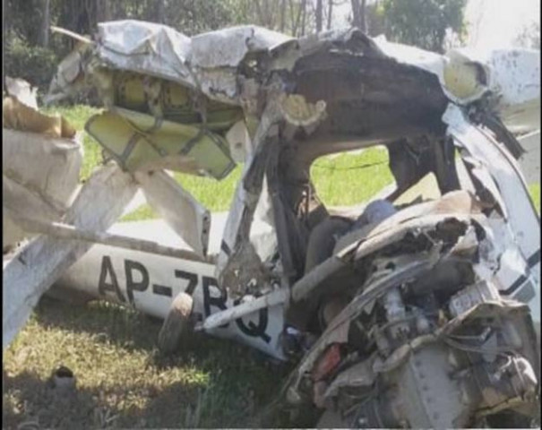 the aircraft was completely destroyed as a result of the crash an express news screengrab the aircraft was completely destroyed as a result of the crash an express news screengrab